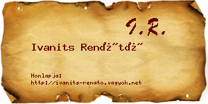 Ivanits Renátó névjegykártya